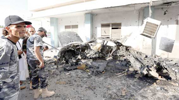 انفجار سيارة مفخخة بالعاصمة طرابلس
