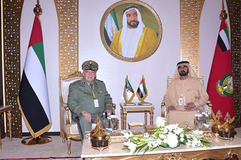قايد صالح يستقبل من قبل عدة مسؤولين إماراتيين