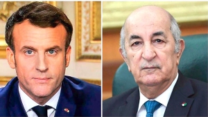 رئيس الجمهورية، السيد عبد المجيد تبون- الرئيس الفرنسي، السيد إيمانويل ماكرون