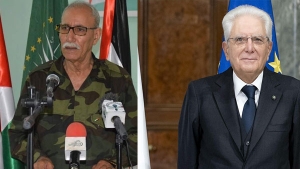 الرئيس الإيطالي، السيد سيرجيو ماتاريلا-الرئيس الصحراوي، الأمين العام لجبهة البوليزاريو، ابراهيم غالي