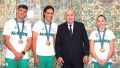  رئيس الجمهورية، السيد عبد المجيد تبون- الجمبازية الشابة كيليا نمور- الملاكمة إيمان خليف-عداء المسافات نصف الطويلة، جمال سجاتي 