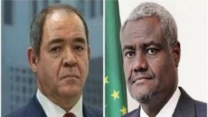 وزير الشؤون الخارجية، صبري بوقدوم-رئيس مفوضية الاتحاد الإفريقي، موسى فقي محمد