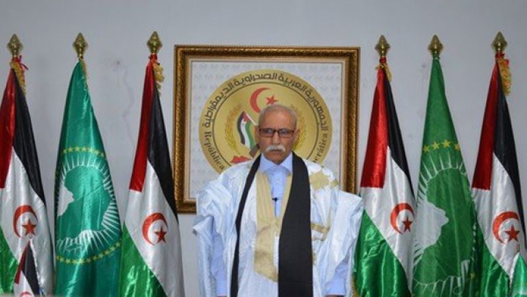 الرئيس الصحراوي إبراهيم غالي  يتواجد في نهاية فترة نقاهته