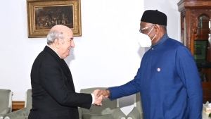 رئيس الجمهورية، السيد عبد المجيد تبون- الممثل الخاص للأمين العام للأمم المتحدة بليبيا، السيد عبد الله باتيلي