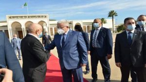 رئيس المجلس الشعبي الوطني، السيد ابراهيم بوغالي- رئيس مجلس النواب الليبي، السيد عقيلة صالح عيسى
