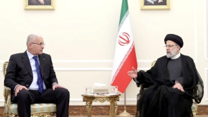  الرئيس الإيراني، السيد إبراهيم رئيسي -رئيس الرئيس المجلس الشعبي الوطني، السيد ابراهيم بوغالي
