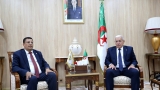 رئيس المجلس الشعبي الوطني، السيد إبراهيم بوغالي - رئيس البرلمان الإفريقي السيد فاتح بوطبيق