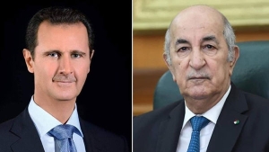          رئيس الجمهورية السيد عبد المجيد تبون -رئيس الجمهورية العربية السورية، السيد بشار الأسد