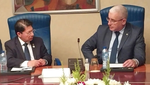 رئيس المجلس الشعبي الوطني، إبراهيم بوغالي-وزير خارجية جمهورية نيكاراغوا، دونيس مونكادا