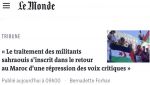 "لوموند" تسلّط الضوء على الاجتياح المغربي لمخيم "أكديم إزيك"