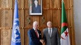 وزير الدولة، وزير الشؤون الخارجية والجالية الوطنية بالخارج والشؤون الإفريقية، السيد أحمد عطاف - المبعوث الشخصي للأمين العام للأمم المتحدة للصحراء الغربية السيد ستافان دي ميستورا