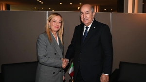 رئيس الجمهورية السيد عبد المجيد تبون-رئيسة مجلس وزراء إيطاليا جورجيا ميلوني