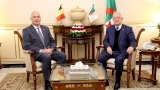 رئيس مجلس الأمة، السيد عزوز ناصري - سفير مملكة بلجيكا لدى الجزائر، السيد جين جاك كيريا