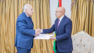 رئيس الجمهورية الإسلامية الموريتانية محمد ولد الشيخ الغزواني- وزير الشؤون الخارجية والجالية الوطنية بالخارج، أحمد عطاف