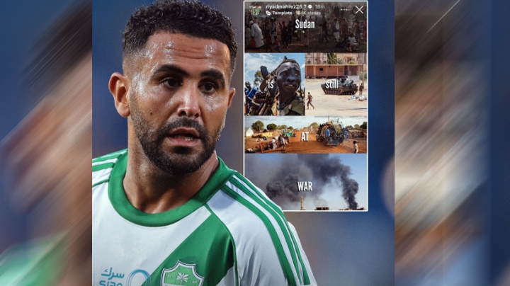 محرز يتضامن مع الشعب السوداني