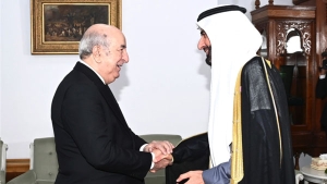 رئيس الجمهورية، السيد عبد المجيد تبون-وزير الحج والعمرة السعودي، السيد توفيق بن فوزان الربيعة