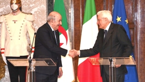 رئيس الجمهورية، السيد عبد المجيد تبون-  الرئيس الإيطالي، السيد سيرجيو ماتاريلا