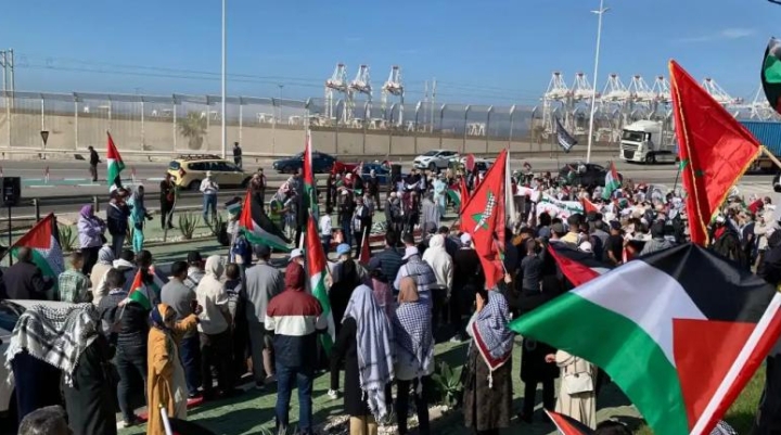 احتجاجات في المغرب ضد رسو سفن الإبادة في موانئ المملكة
