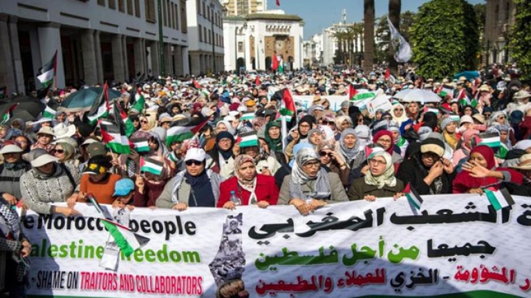 38 مدينة مغربية تنتفض ضد التطبيع مع الكيان الصهيوني