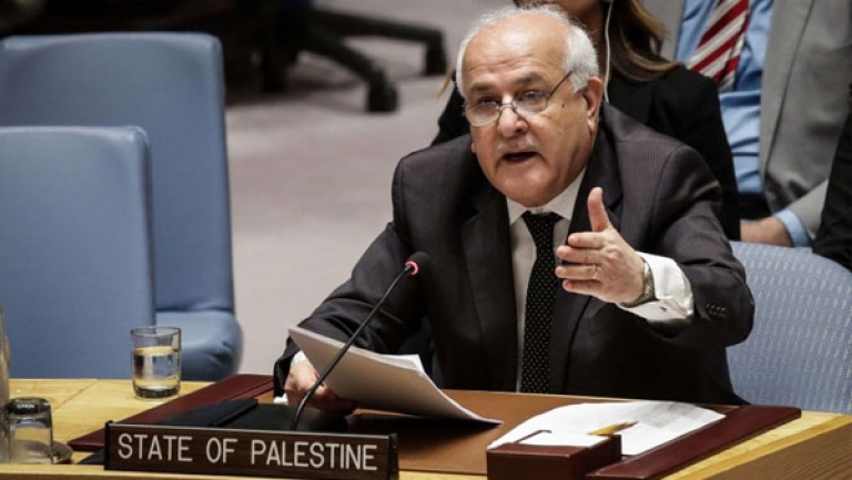 مندوب فلسطين بالأمم المتحدة يطالب بتدابير فورية وملموسة