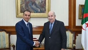 رئيس الجمهورية السيد عبد المجيد تبون- الرئيس الجديد للاتحاد الجزائري لكرة القدم، السيد وليد صادي