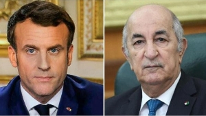 رئيس الجمهورية، السيد عبد المجيد تبون- الرئيس الفرنسي، السيد إيمانويل ماكرون