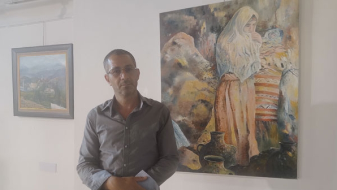 "ترانيم الخفراء".. قصة تحولت إلى لوحة فمعرض