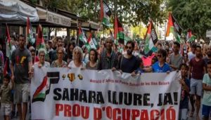 مظاهرة تضامنية مع الشعب الصحراوي بألما دي مايوركا الإسبانية