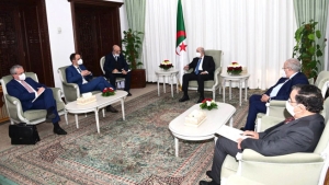 رئيس الجمهورية، السيد عبد المجيد تبون- وزير خارجية سلوفينيا أنزي لوغار