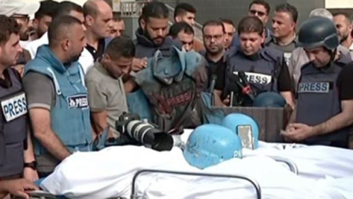 نقابة الصحفيين الفلسطينيين تدين المجزرة الصهيونية بحق الإعلاميين