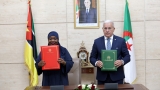 رئيس المجلس الشعبي الوطني، السيد ابراهيم بوغالي - رئيسة جمعية جمهورية موزمبيق، السيدة مارغريدا أدموغي تالابا
