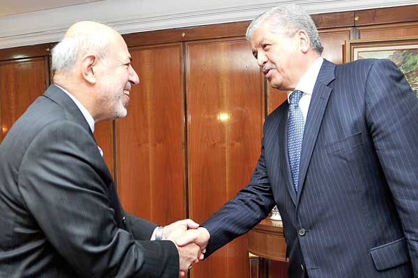 سلال يستقبل المبعوث الخاص للرئيس الإيراني