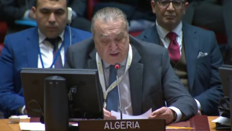 الجزائر تدعو مجلس الأمن لرفض تهجير الفلسطينيين بصوت واحد وقوي