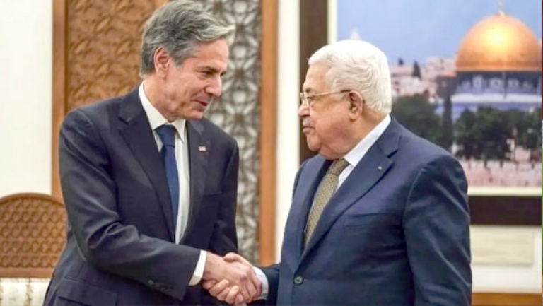 بلينكن يطالب عباس ونتانياهو بإحلال السلام