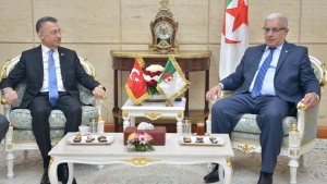 رئيس المجلس الشعبي الوطني، إبراهيم بوغالي-رئيس لجنة الشؤون الخارجية بالمجلس الوطني التركي الكبير، فؤات أوكتاي