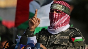 المتحدث باسم كتائب القسام الجناح المسلح لحركة المقاومة الاسلامية &quot;حماس&quot;، أبو عبيدة