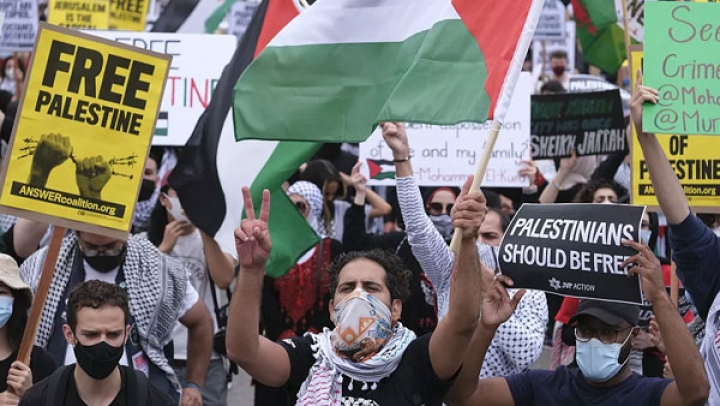 مظاهرات في مدن أمريكية تضامنا مع فلسطين
