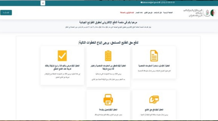 تسديد حقوق طابع السفر عبر الحدود البرية عن بعد