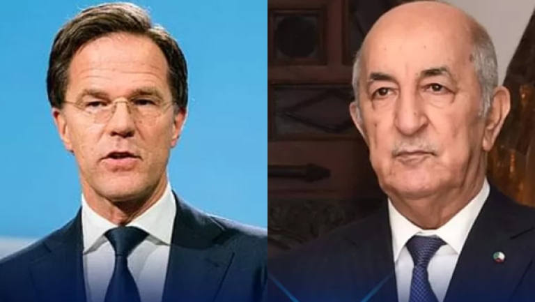 الرئيس تبون يتلقى مكالمة هاتفية من رئيس الوزراء الهولندي