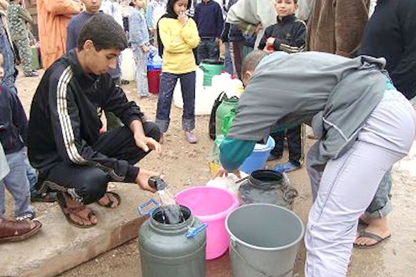 نقص مياه الشرب في عدة أحياء