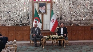 رئيس المجلس الشعبي الوطني رئيس اتحاد مجالس الدول الأعضاء في منظمة التعاون الإسلامي، السيد إبراهيم بوغالي-رئيس مجلس الشورى الإيراني، السيد محمد باقر قاليباف