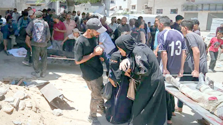 الاحتلال الصهيوني يمعن في استهداف مراكز الاغاثة