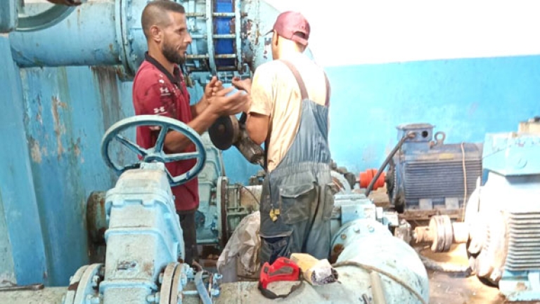 تنظيف وتعقيم المنشآت الهيدروليكية بسكيكدة