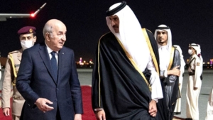 رئيس الجمهورية، عبد المجيد تبون-السيد الشيخ تميم بن حمد آل ثاني، أمير دولة قطر