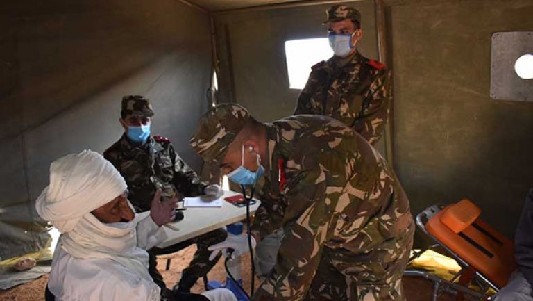 الجيش يواصل حملة التلقيح ضد الإنفلونزا والكشف عن كورونا