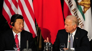 الرئيس الأمريكي، جو بادين-الرئيس الصيني، شي جين بينغ