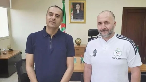 رئيس الإتحاد الجزائري لكرة القدم، وليد صادي- الناخب الوطني جمال بلماضي