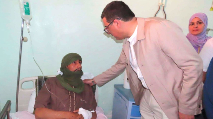 آيت مسعودان يتفقّد جرحى حادث تيميمون