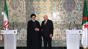 رئيس الجمهورية السيد عبد المجيد تبون-رئيس الجمهورية الإسلامية الإيرانية ابراهيم رئيسي