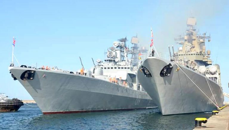مفرزة سفن عسكرية روسية  في توقف بالجزائر